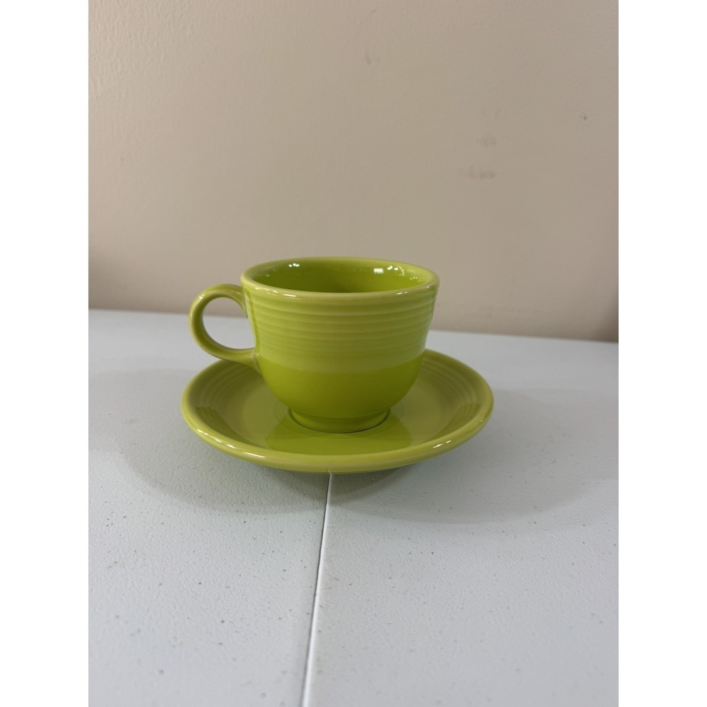 Fiestaware LEMONGRASS Teacup and Saucer Fiesta Homer Laughlin USA